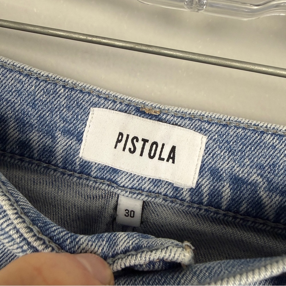 Anthropologie Light Wash Wide-Leg Cuffed Jeans - Picture 6 of 7
